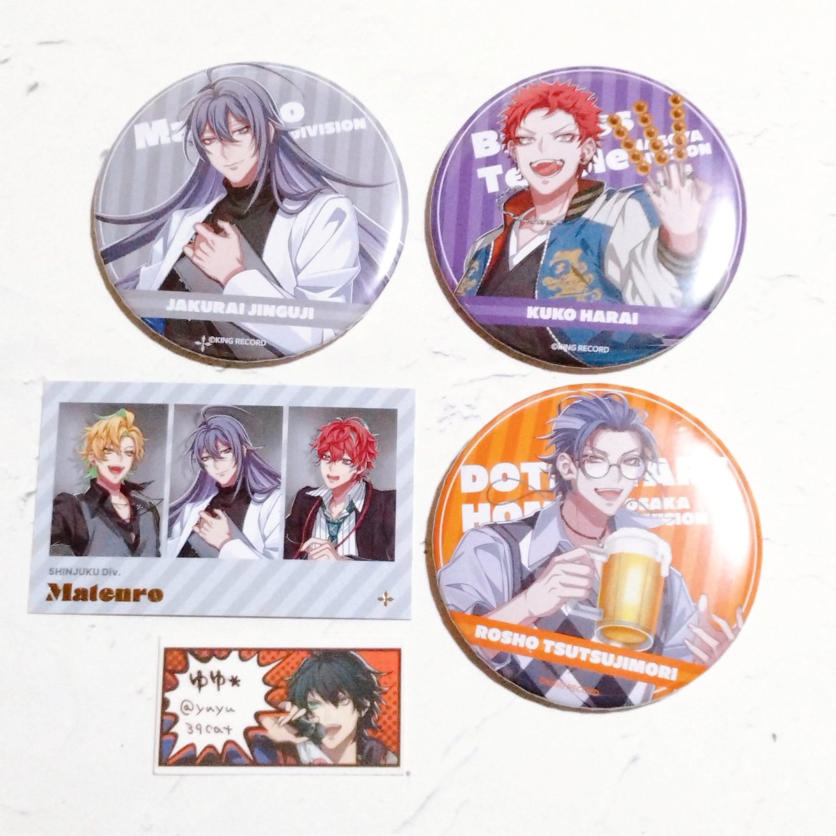 交換】 ヒプマイ ヒプノシスマイク 7th 缶バッジ チェキ風カード 譲