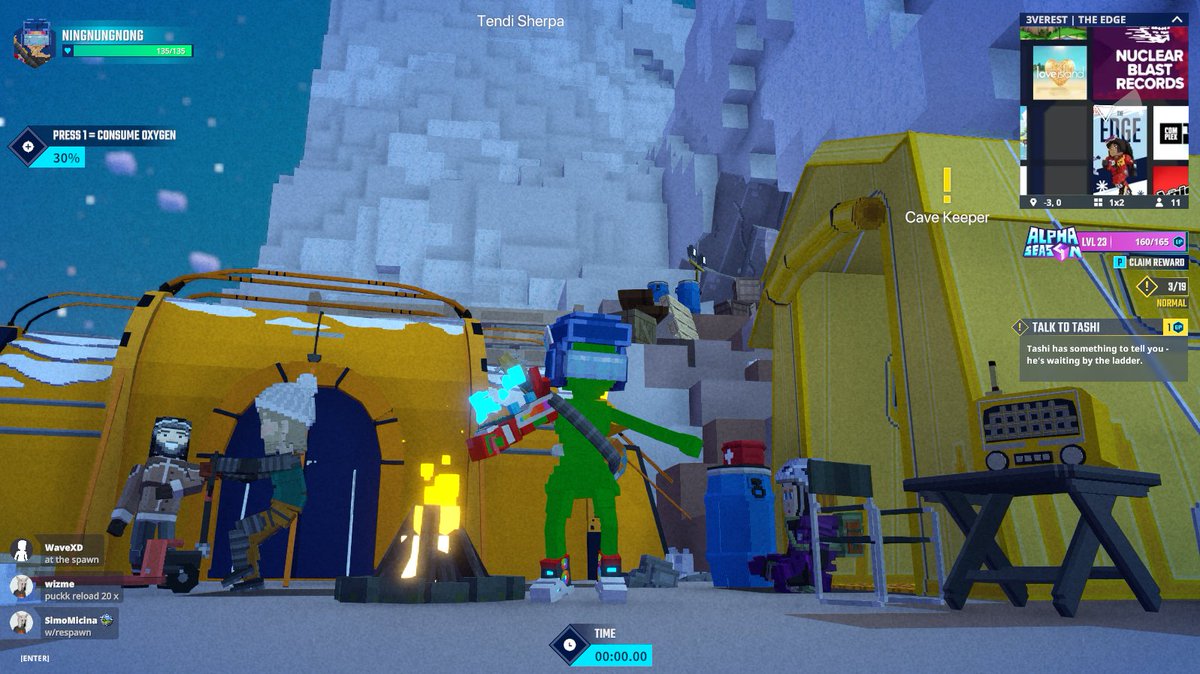 EatwitUs's tweet photo. 🏔️ Reached CAMP 4 in the @3VEREST_camp The Edge experience in @TheSandboxGame. The view up here is breathtaking! Who's brave enough to join me at the summit? ⛰️ https://t.co/EQ2EXRzALX #TheSandbox #AlphaSeason4 #AS4SocialChallenge https://t.co/7UHOBV4NuK