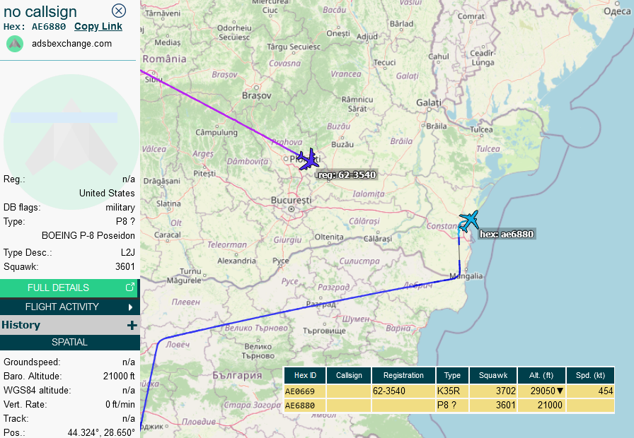 SirListenalot's tweet photo. Business as usual... #KC135 #AE0669 #HOBO21 out of Mildenhall for AR with #P8 #AE6880 #PS091 out of Sigonella https://t.co/SXUG5C3n4V