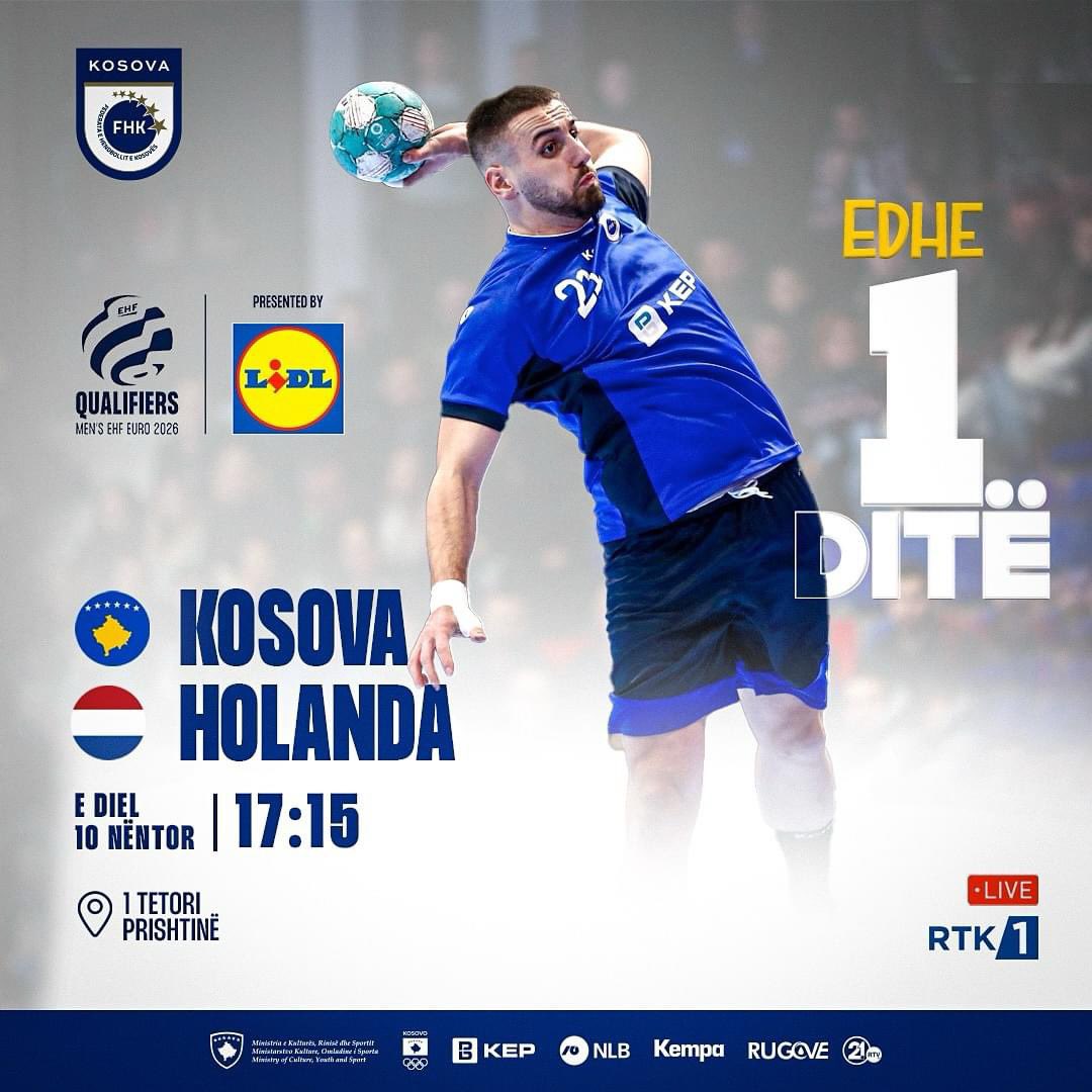 FHK_Zyrtare's tweet photo. Ndaj 🇳🇱"tulipanëve" me përkushtim e vendosmëri për të dhënë më të mirën për ngjyrat e shtetit tonë🇽🇰.
👏Bashkë me tifozët për shfaqje të bukur hendbolli.
Hajde KOSOVË🇽🇰
#koshandball #ehfeuro #puregreatness #handball #qualifiers https://t.co/edatwGDsQk