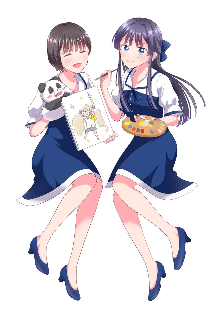 「11thころちゃん&amp;静香フラスタのラフ案と完成絵!B案はころちゃんの表情」|藤咲@商業TL連載中のイラスト
