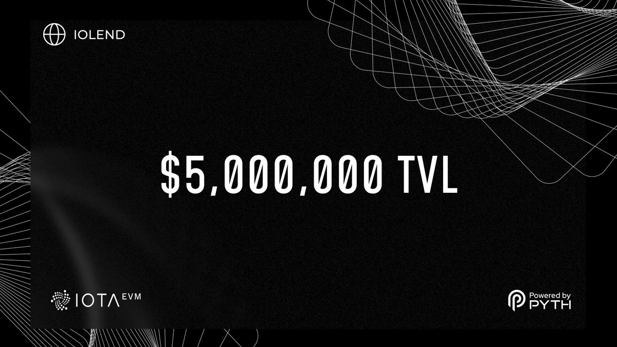🎉 Exciting news! @ioLendfi has just reached $5M in TVL on the <a href="/iota/">IOTA</a> EVM! 

🚀 We recently added a $USDC market, so don’t miss out on some of the most attractive yields in the space! Dive in!🌐💰 #ioLend #IOTA #DeFi #Yield #Crypto