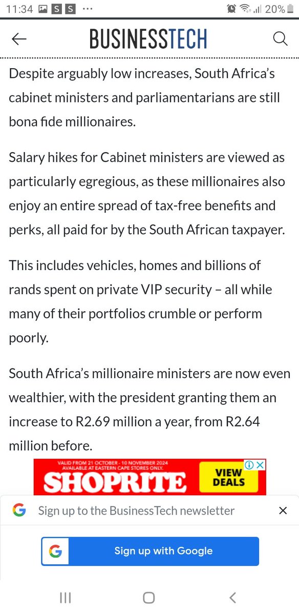 natashavh76's tweet photo. @CyrilRamaphosa @GovernmentZA  and here public servants have to fight for a meager 3% increase whilst the cost of living for basic needs are killing us. Why can't ministers etc pay for all these services themselves? This is criminal. https://t.co/jGtj0S093R