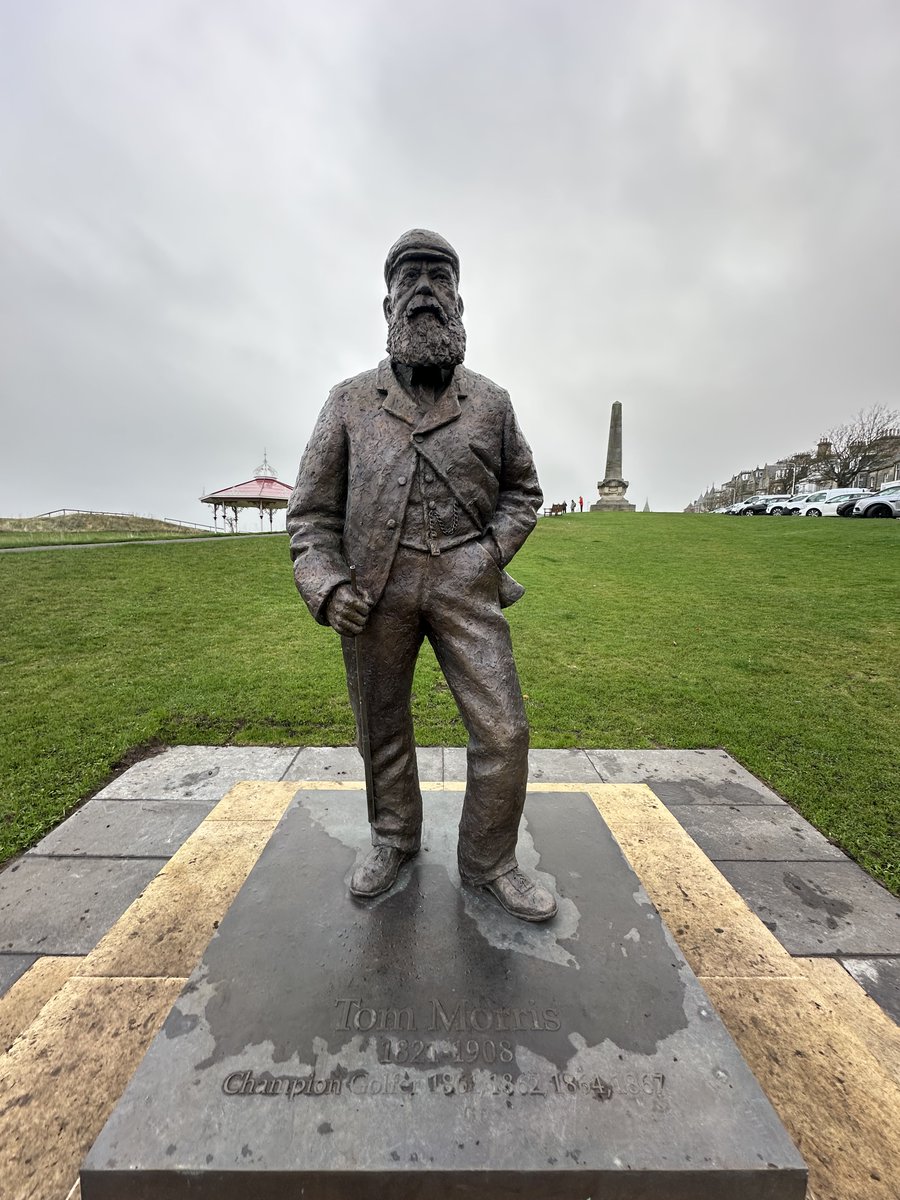 R_McStravick's tweet photo. Gutted to say that the Tom Morris statue in St Andrews was vandalised last night. They snapped the clubbed off. See pics. Needless to say we are looking at all CCTV cameras including the R&A to see if the perpetrators have been caught in the act.
If anyone has any information or cameras that overlook the statue, please send me a message.
Just mindless.