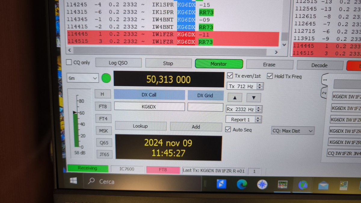 iw1fzr's tweet photo. Wow great signal on six meter KG6DX https://t.co/bmKOCN5twA