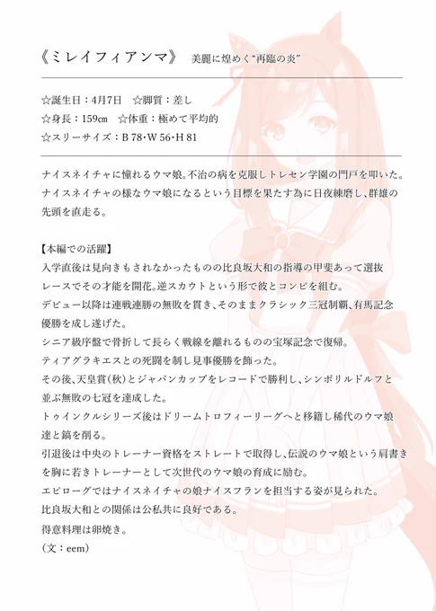 せっかくなのでこのタグ使って流そう。誰かの癖に突き刺され#非実在性U娘#ミレイフィアンマ#再臨の炎 