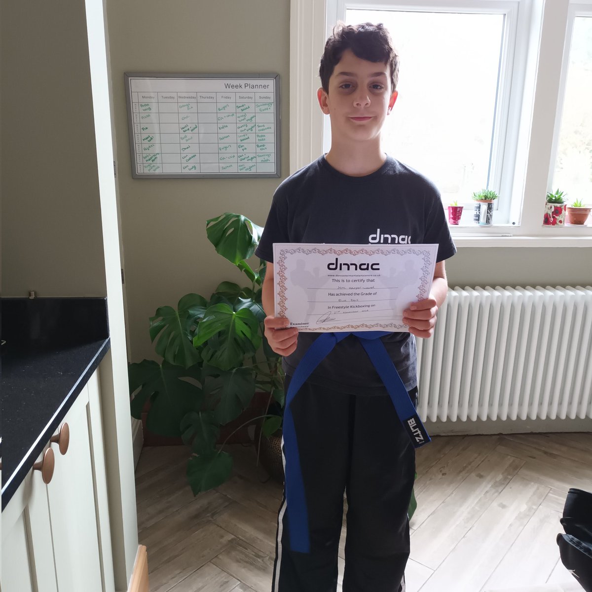 Another belt for Jem! #bluebelt #kickboxing #dmac