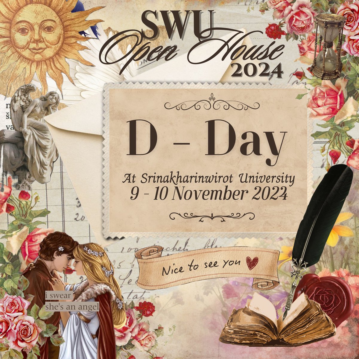 hello__futurez's tweet photo. “Love &amp; Lost” #SWUOpenHouse2024

#จิตวิทยามศว จะพาไปทำความรู้จักกับ “ความรักและจิตใจของมนุษย์” ผ่านกิจกรรมต่าง ๆ ค่ะ

พรุ่งนี้อีก 1 วันน้า
🕰️ เวลา 8.30 - 16.30 น.
🏫 อาคาร 38 (ตึกมนุษยศาสตร์ใหม่) ชั้น 5 ห้อง 0501

#TheStoryofPsyche_ByPsySwu
#LoveandLost_CasaDiGiulietta
#ทีมมศว https://t.co/Afm8h9f1Wl