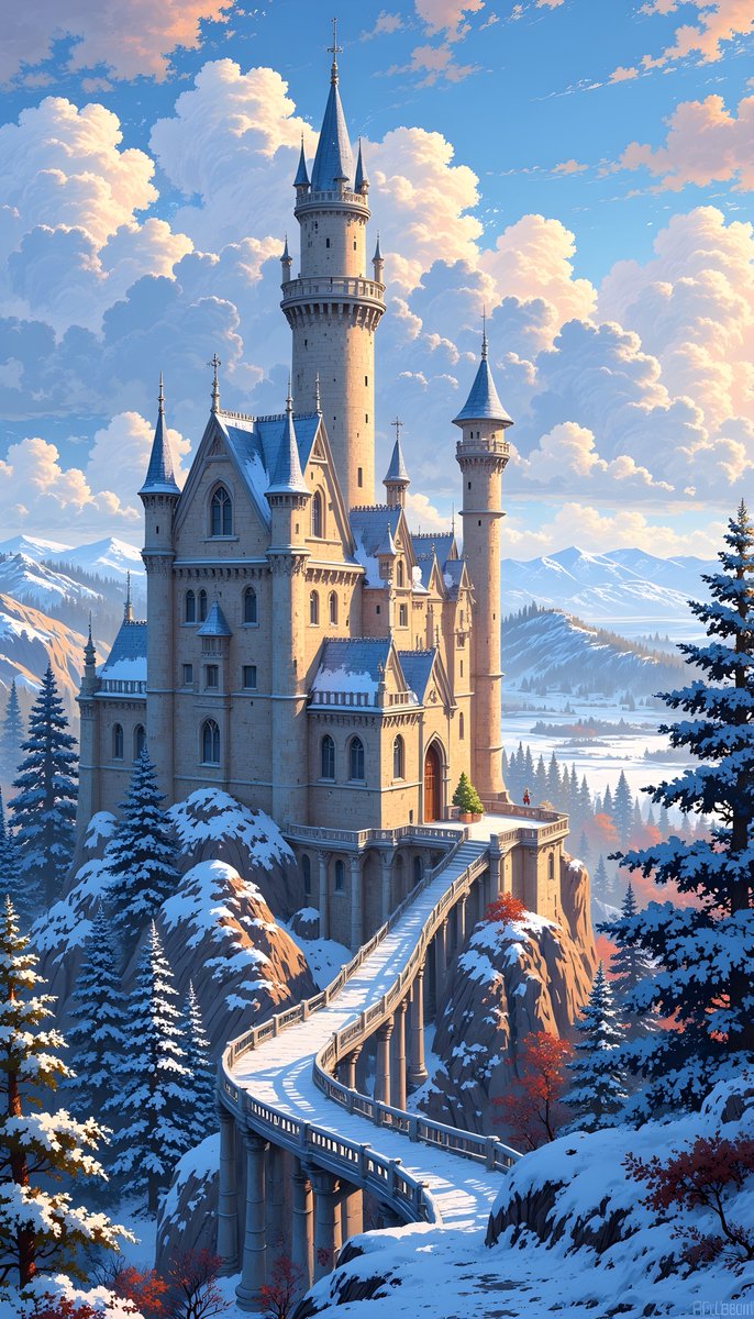 inkynest's tweet photo. Straight out of a fairytale! โจโ๏ธ This magical winter wonderland is none other than Neuschwanstein Castle, where dreams come alive. ๐ฐโ๏ธ #Germany #FairytaleCastle #WinterWonders https://t.co/CSvWIRCQGB