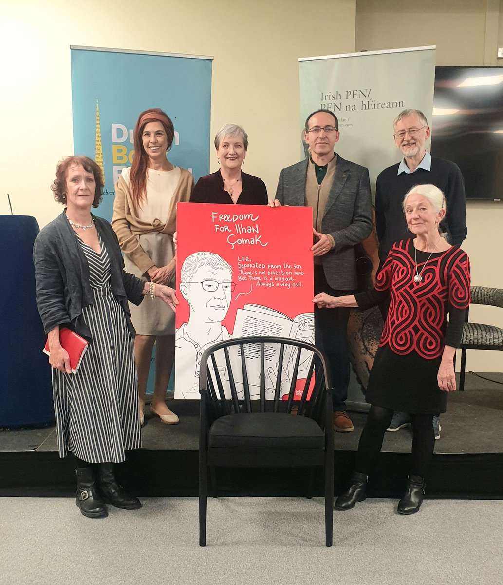 Irish PEN (@penireland) on Twitter photo A night of words, hope & celebration for "the miracle" that is <a href="/ilhan_comak/">İlhan Sami Ćomak</a>. <a href="/CarolineStockf1/">Caroline Stockford</a> translated & read his letter; Ipek spoke of his unbreakable spirit & poetry as salvation; <a href="/PaulaJMeehan/">Paula Meehan</a> & Iggy McGovern read poetry with impassioned pleas to guard our freedom A night of words, hope & celebration for "the miracle" that is <a href="/ilhan_comak/">İlhan Sami Ćomak</a>. <a href="/CarolineStockf1/">Caroline Stockford</a> translated & read his letter; Ipek spoke of his unbreakable spirit & poetry as salvation; <a href="/PaulaJMeehan/">Paula Meehan</a> & Iggy McGovern read poetry with impassioned pleas to guard our freedom