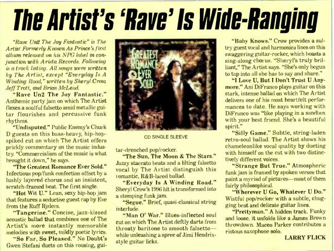 myfizzypop's tweet image. Happy 25th to #Prince's #RaveUn2TheJoyFantastic LP, released on #SuperTuesday #onthisdayinpop in 1999. Pretty much his most pop orientated album to date, packed with superstar collabs. Reignited my adoration of the Purple One! What was your fave?
onthisdayinpop.com/2024/10/prince…