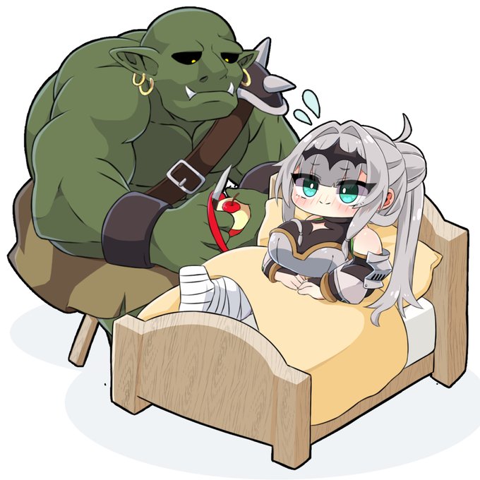 これは負傷したところをオークに捕らわれてしまった女騎士 