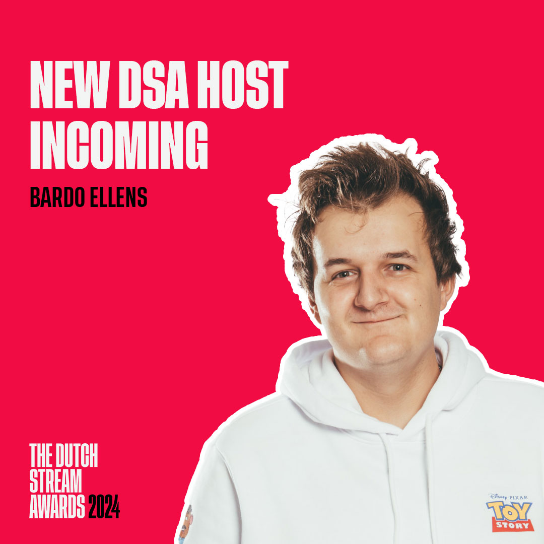 🚨 NEW DSA HOST: BARDO 🚨

Welkom <a href="/Bardoellens/">Bardo Ellens</a> 🥳 We hebben dit jaar een nieuwe master of ceremony weten te strikken voor The Dutch Stream Awards 2024. Tune in op zaterdag 16 november om 19:00 uur voor de eerste nominatiestream! #DSA24 

Tot dan 🫡