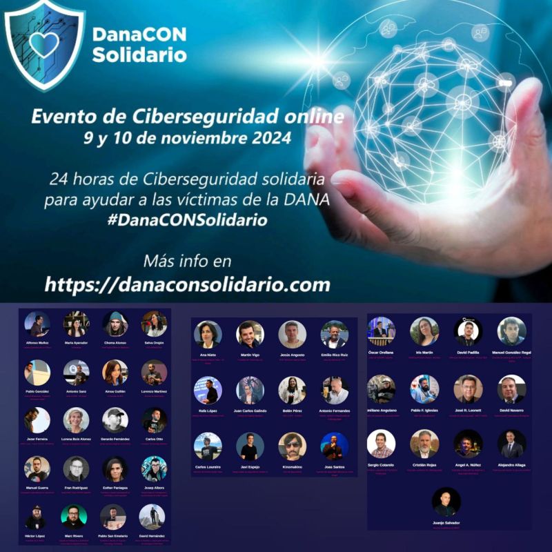 Nosotros también nos unimos a #DanaCONSolidario.

Increíble el elenco de ponentes.