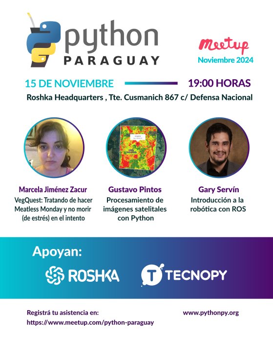 No se pierdan el Python Meetup de Noviembre donde voy a estar dando una introducción a la robótica con ROS!