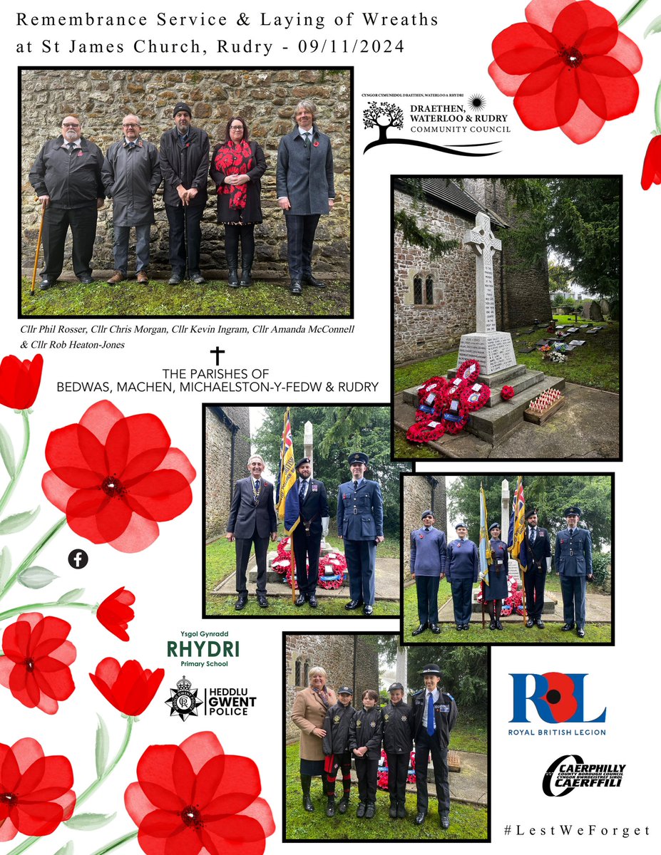 McConAmanda's tweet photo. 🌹Extremely honoured to take part in the Remembrance Day Parade and laying of a Wreath on behalf of #TheLabourParty in Rudry this morning with Cllr @morgac15 for #CaerphillyCBC &amp; Cllr Rob Heaton-Jones for #DWRCC 

#LestWeForget #Rudry https://t.co/5BZci8hLfD