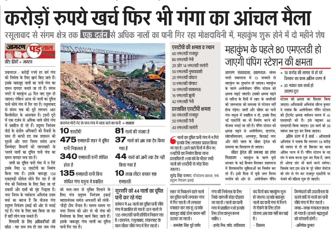 MediaCellAAPUP's tweet photo. BJP के भ्रष्टाचार के चलते करोड़ों रुपए खर्च होने के बाद भी स्वच्छ और निर्मल ना हो सकी मां गंगा‼️ https://t.co/odpAnTdIKu