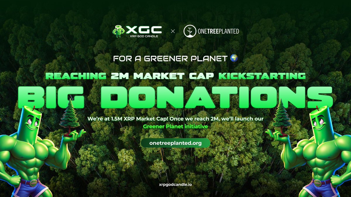 🌍 $XGC for a Greener Planet! 🌍

Built on $XRP’s eco-friendly, energy-efficient technology, we’re committed to green finance and sustainable growth. 

With every 1M $XRP market cap milestone, $XGC will make a donation through <a href="/onetreeplanted/">One Tree Planted</a> to support reforestation! 🌱 

We are