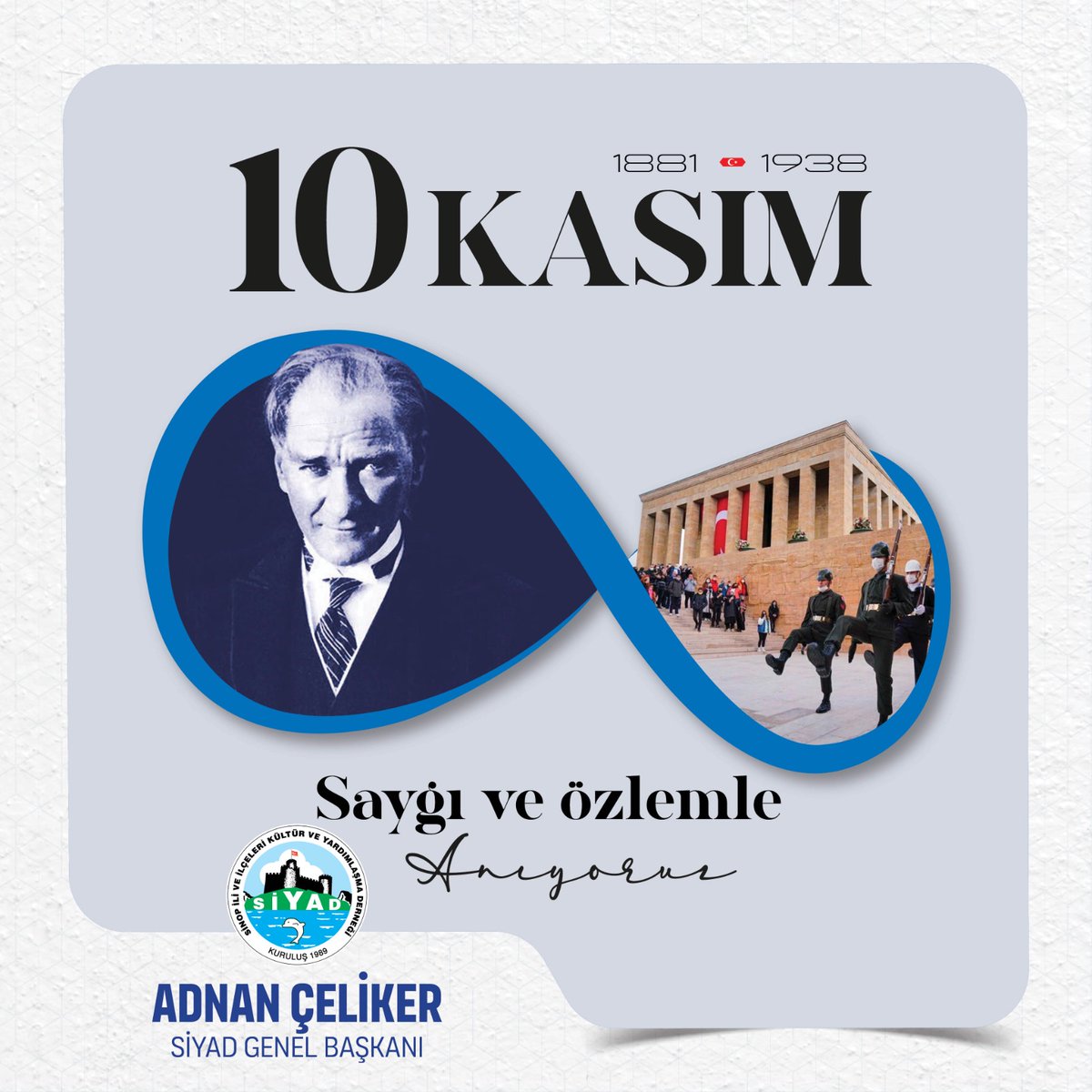 O’nun en kıymetli hediyesi cumhuriyet, bize emanet... 
Cumhuriyetimizin kurucusu Gazi Mustafa Kemal Atatürk’ü; saygı, sevgi ve özlemle anıyoruz. 
#10Kasım