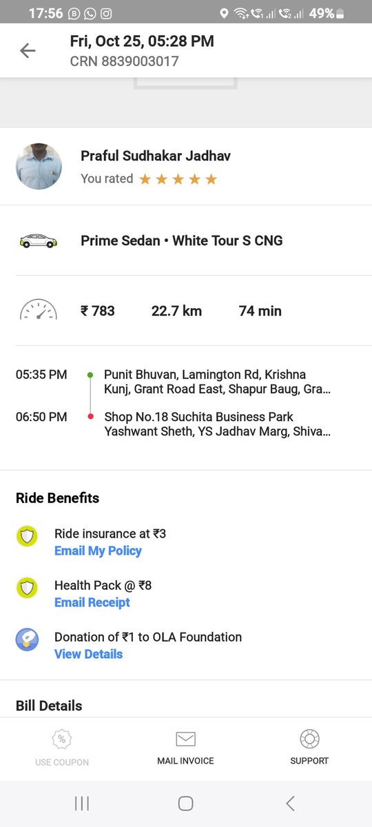 HARISHRANE9's tweet photo. PLEASE SEE THIS.
I AM REGULAR USING THIS ROUTE...ITS WAS CHARGED DOUBLE. AND STILL NO REFUND.
PLEASE ESCALATE OR  I WIL COMPLAINT ON CONSUMER HELP LINE.
@jagograhakjago 
@MTPHereToHelp https://t.co/ePOiLfuonE