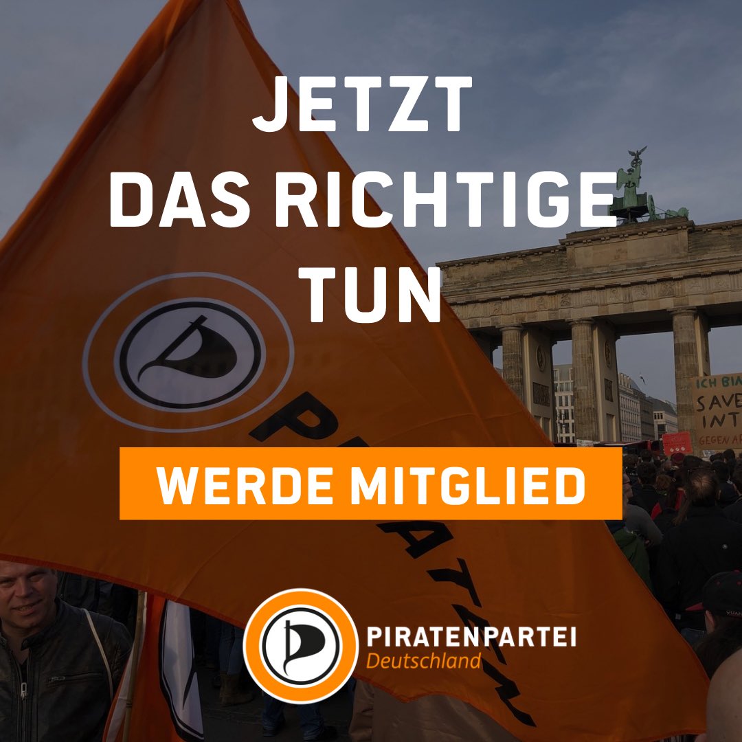 Wie die Ärzte schon sangen: "Es ist nicht Deine Schuld, dass die Welt ist, wie sie ist. Es wär nur Deine Schuld, wenn sie so bleibt." Gestalte die Demokratie in der #Mitmachpartei mit und Unterstütze uns.
#werdepirat
urlpir.at/Machmit