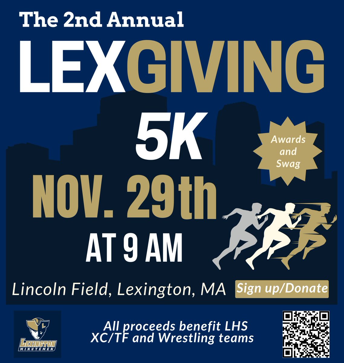 The LexGiving 5k is less than 3 weeks away - sign up today!  This event fosters community and giving.  There will be a Lexington Food Pantry collection at the race. All proceeds go to LHS Cross Country, Track &amp; Field, and Wrestling teams. 
runsignup.com/Race/MA/Lexing…

<a href="/MinutemenXCTF/">Lexington Cross Country - Track & Field</a>