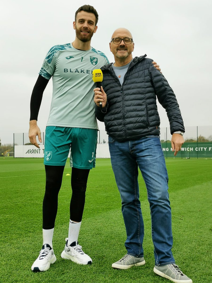 Mark Clemmit (@markclemmit) on Twitter photo Lucky enough to meet another (really) bright young manager this week.
Great chat with #JohannesHoffThorup for #FootballFocus
Thanks to <a href="/NorwichCityFC/">Norwich City FC</a> for being such brilliant hosts
<a href="/BBCOne/">BBC One</a> Midday <a href="/BBCiPlayer/">BBC iPlayer</a>
PS: Bloody hell is #AngusGunn tall. Lucky enough to meet another (really) bright young manager this week.
Great chat with #JohannesHoffThorup for #FootballFocus
Thanks to <a href="/NorwichCityFC/">Norwich City FC</a> for being such brilliant hosts
<a href="/BBCOne/">BBC One</a> Midday <a href="/BBCiPlayer/">BBC iPlayer</a>
PS: Bloody hell is #AngusGunn tall.