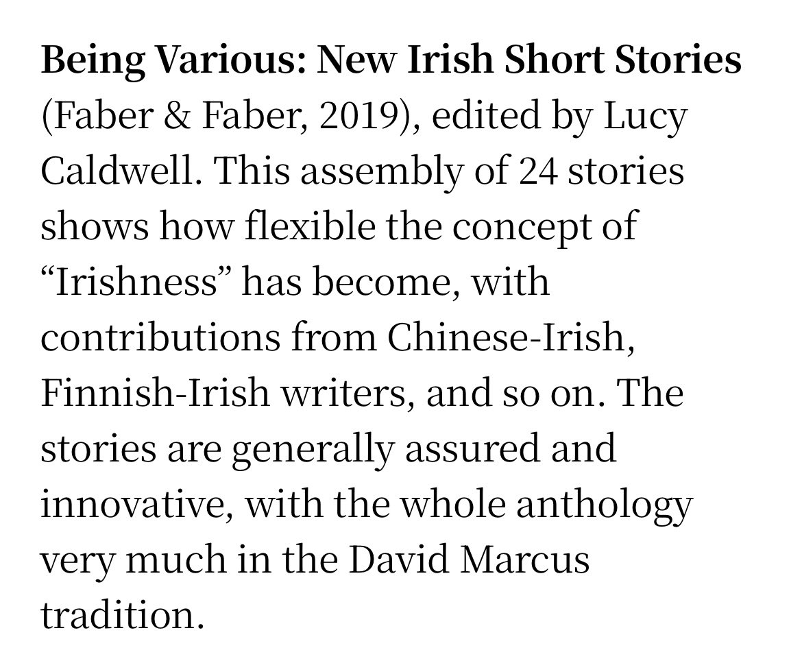 Lucy Caldwell (@beingvarious) on Twitter photo Wonderful to see this fine, substantial review of David Marcus: Editing Ireland, Paul Delaney and Deirdre Madden’s <a href="/stingingfly/">The Stinging Fly</a> anthology tribute to such an important editor. I never met him, but my essay (on the generous and generative spirit of his lineage, on voice, and on Wonderful to see this fine, substantial review of David Marcus: Editing Ireland, Paul Delaney and Deirdre Madden’s <a href="/stingingfly/">The Stinging Fly</a> anthology tribute to such an important editor. I never met him, but my essay (on the generous and generative spirit of his lineage, on voice, and on