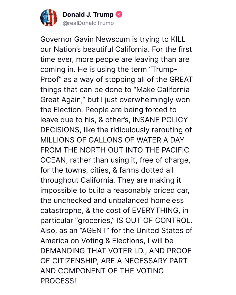 america's tweet image. President-Elect Donald Trump:

“I will be DEMANDING THAT VOTER I.D., AND PROOF OF CITIZENSHIP, ARE A NECESSARY PART AND COMPONENT OF THE VOTING PROCESS!”