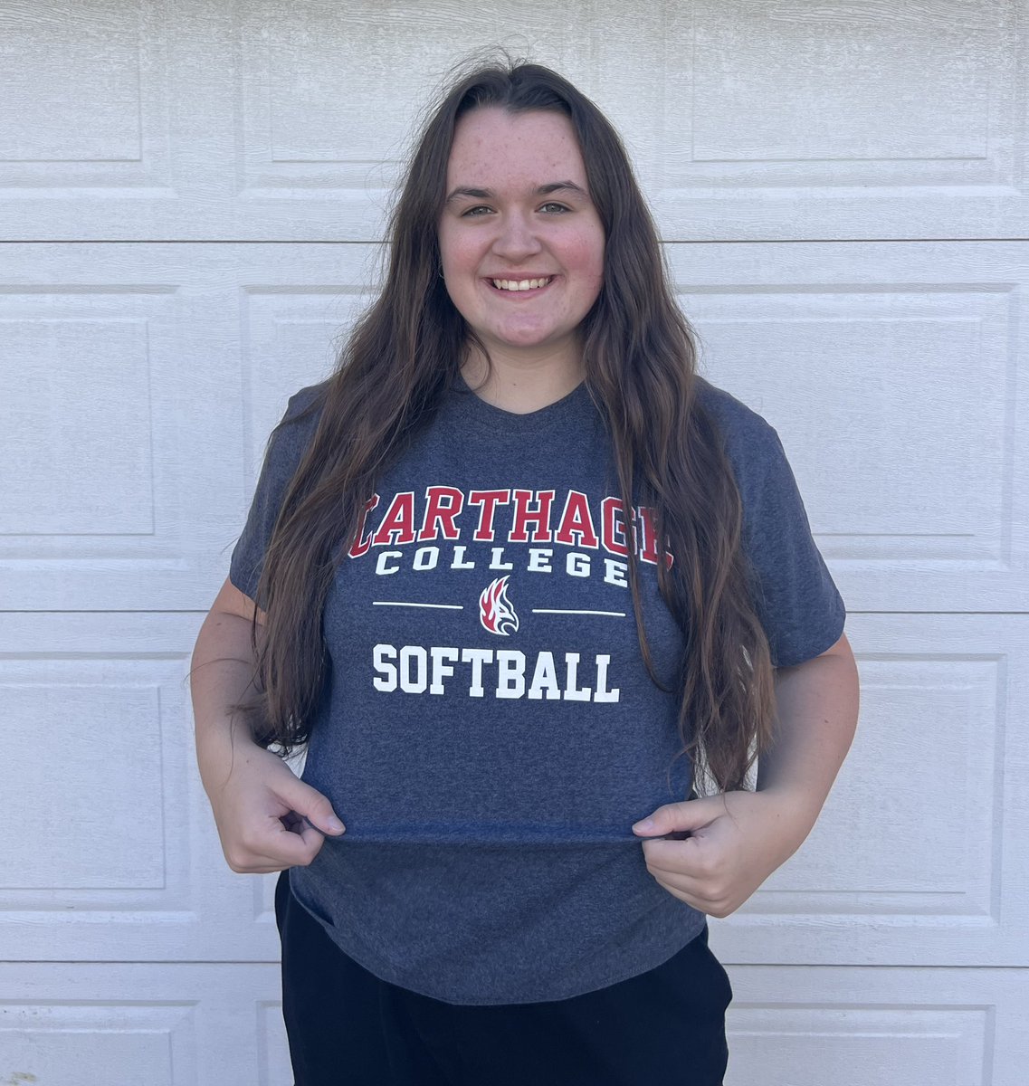 I’m very excited to announce I’ve verbally committed to further my athletic and academic career playing softball at Carthage College! Thank you to all my coaches and family who helped get me here. Thank you Coach Gillmore for the amazing opportunity! Go Firebirds! ❤️