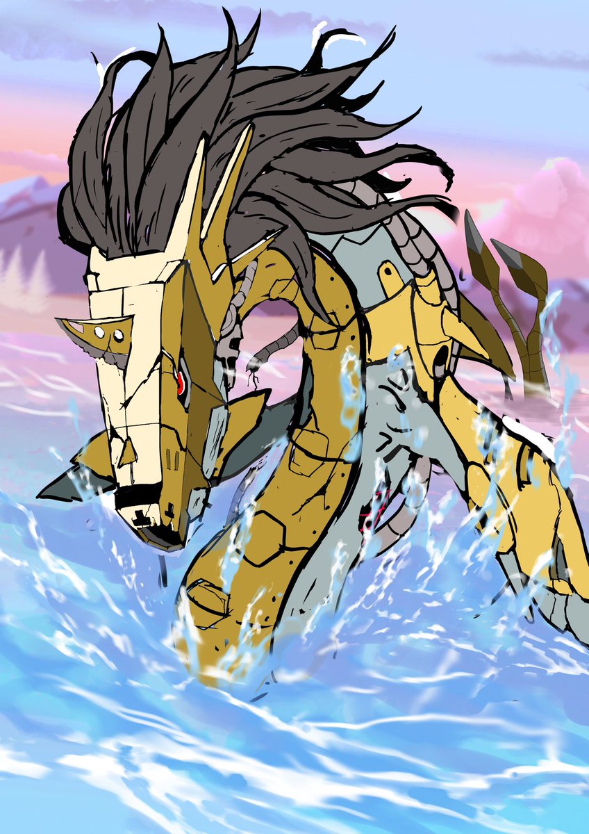 「ラフ ボロボロダークマスターズいつか完成させたい #Digimon #デジモン」|さわD @skeb依頼募集中のイラスト