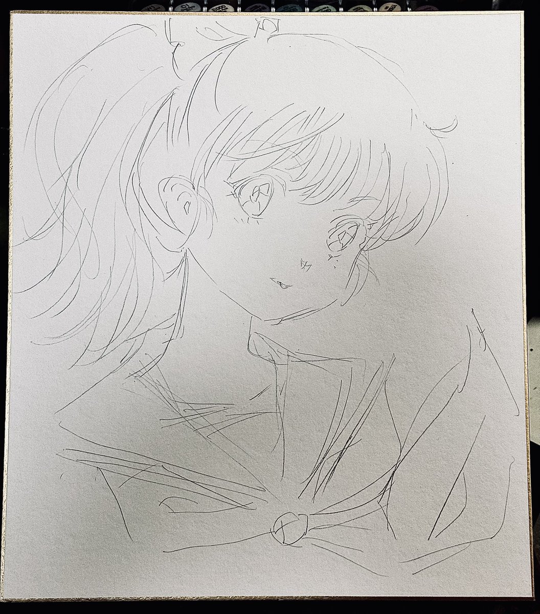 色紙、下書き。
来週のイベント用にやっと
(・_・; 