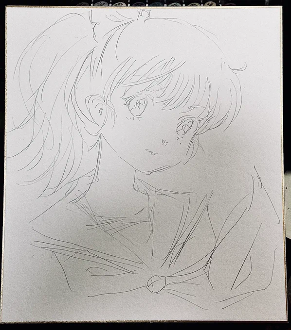 色紙、下書き。
来週のイベント用にやっと
(・_・; 
