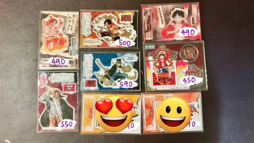 Gamis17's tweet photo. สแตนวันเกิด เอส ซาโบ้ ลูฟี่ แชงค์  มินาโตะ
สภาพดี มือ1 ของครบทุกอัน
#ตลาดนัดวันพีช #ตลาดนัดพีช https://t.co/LRkAOMBey7