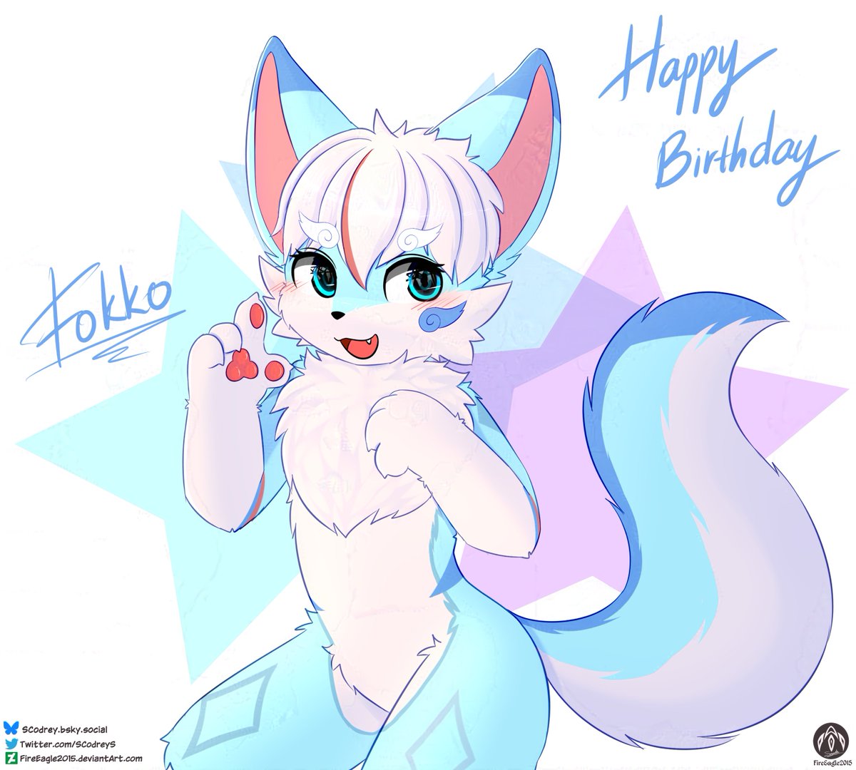 Just a quick sketch for a silly fox~
Happy Birthday, <a href="/fokkothefurry/">Fokko the Furry</a> 
Hope you like it~
