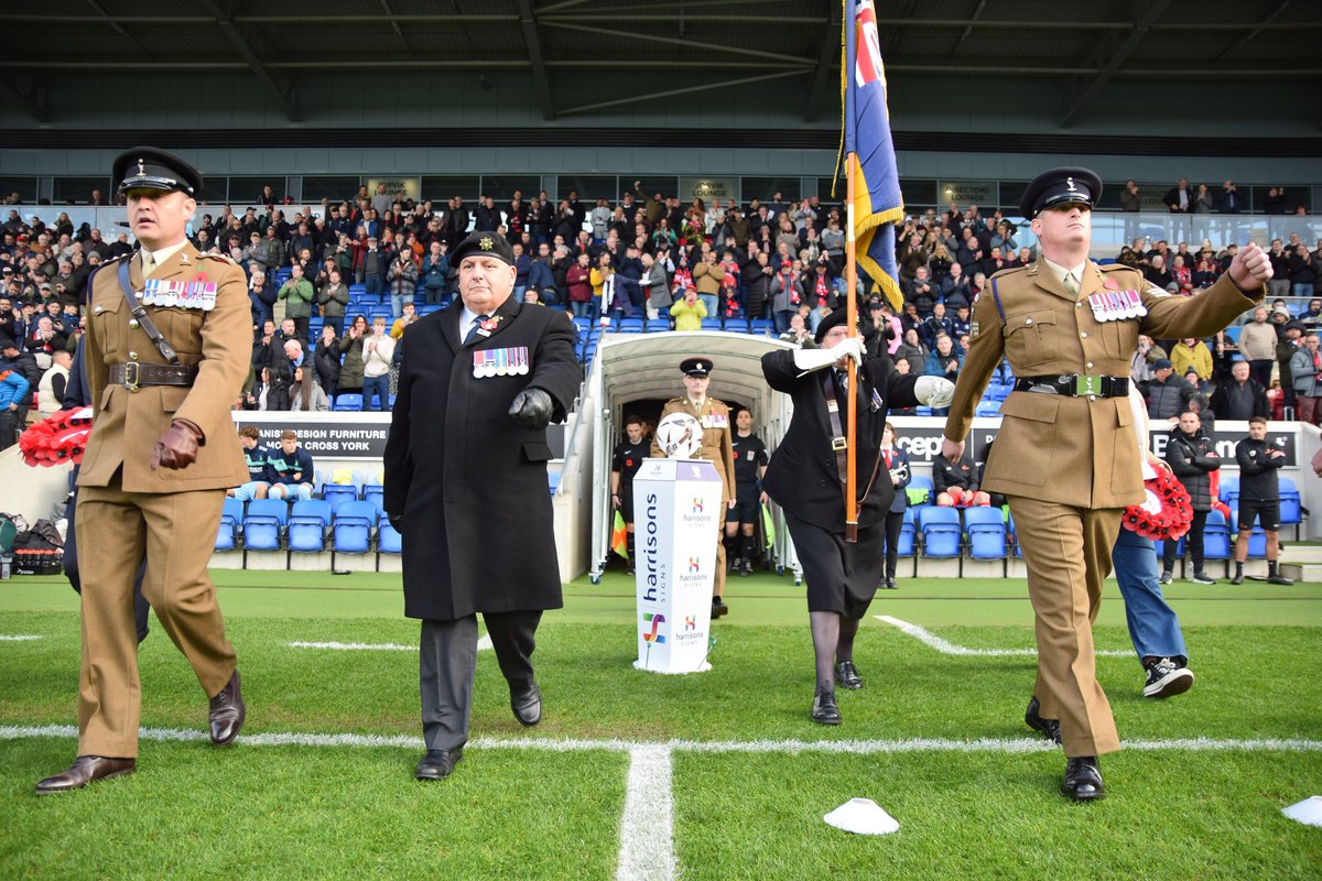 YorkCityFC's tweet photo. 🔴 Lest We Forget.

📸 @adam_york.

#YCFC 🔴🔵 https://t.co/l5szJ2xJgp