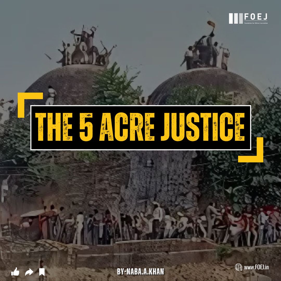 FoejMedia's tweet photo. The 5 Acre Justice

The land that was much unknown in the pre-independence era rose to prominence post-partition. This land turned out to be the most bitterly contested terrain that was carefully built up by the communal forces in order to appropriate the stage for contemporary politics.

The history behind this land is more mythological than factual; that stands up on the popular culture rather than the recorded history that further provided an antechamber to communal forces for manipulation and politicization.

This land is none other than the one that recently culminated in its destination: the Ayodhya Ram Mandir.

Read More At : https://t.co/ilGsQWpzFb
.
.
.
#AyodhyaRamMandir #babrimasjid #5AcreJustice #AyodhyaDispute #IndianHistory #RamMandir #ReligiousPolitics