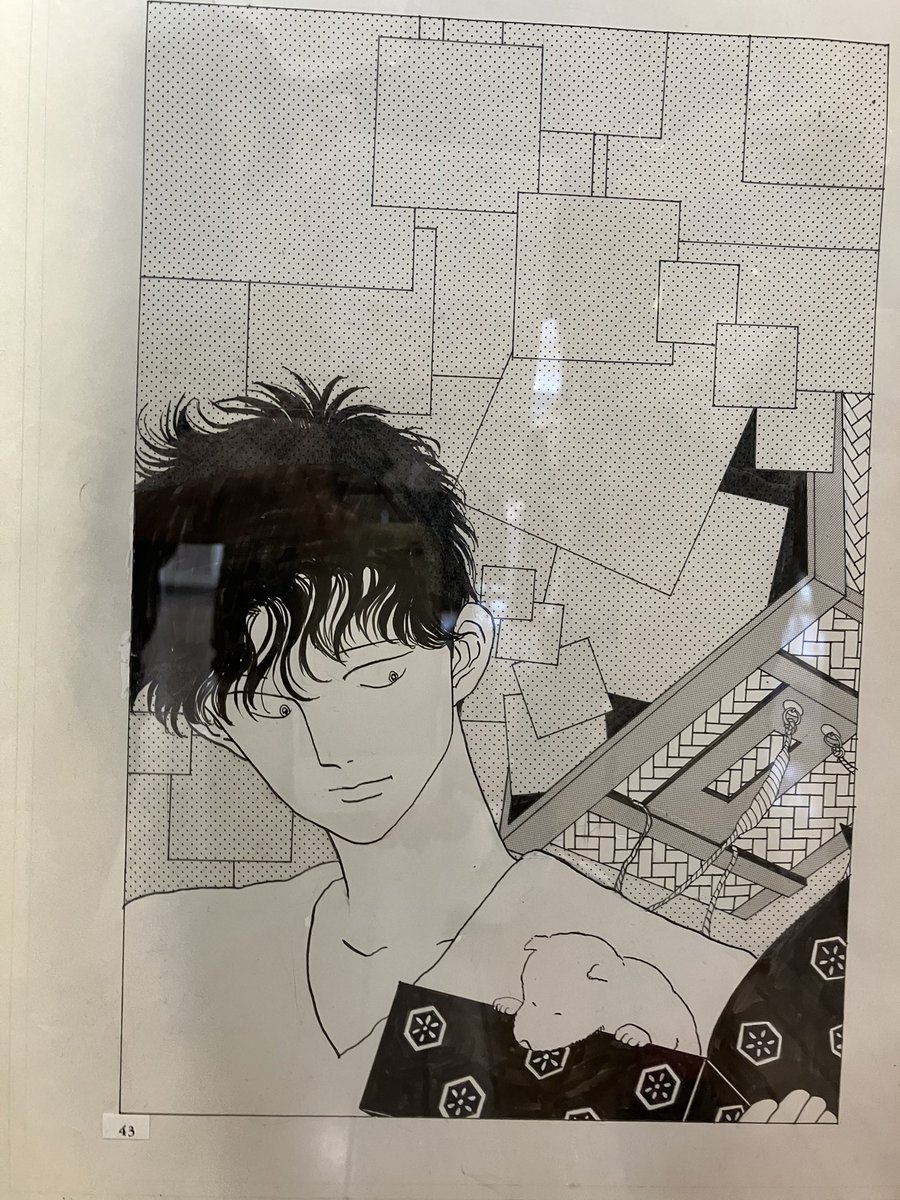 uwb3's tweet photo. 小林じんこ先生の展覧会に行ってきました！なんか生原稿見て泣けちゃ��くらい会話とか線とか好き。映り込んじゃうので接写が中々難しい。吉祥寺も久しぶりに行けてよかった。 https://t.co/SB6oK4qwW4