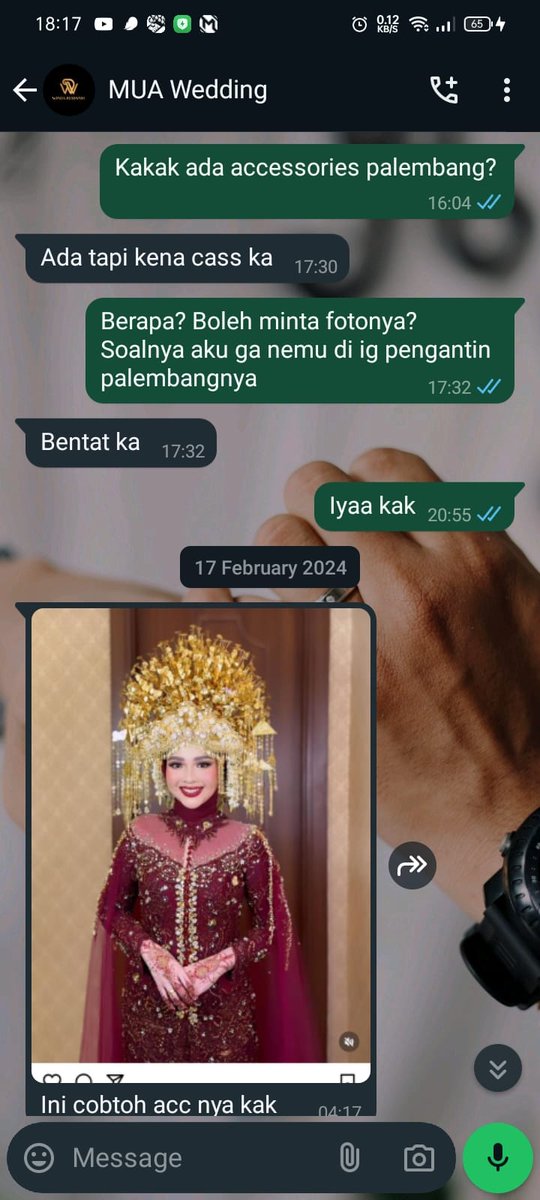 vioo____'s tweet photo. 7
ternyata foto yg dia ksh itu foto dr MUA lain, tp gw gapapa, mungkin dia lagi ga di gallery buat motoin accesoriesnya. ternyata dia blm punya dan beli baru, jadi gw kena charge accesories baru dan songket baru krna gw request songket tertentu. oke gapapa, gw ga nawar, gw acc https://t.co/PWO5VD4L20