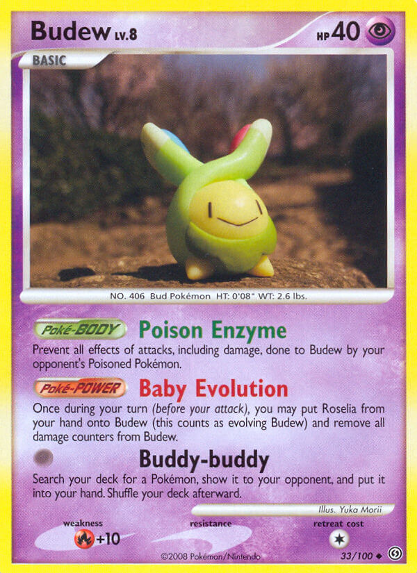 NEW : First Budew card in 16 years with the last one being printed in Diamond and Pearl Stormfront in 2008