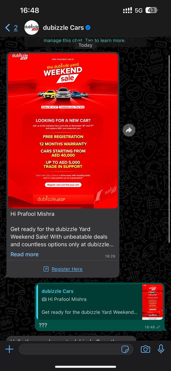 MishraPrafull's tweet photo. @dubizzle is this some kind of joke? Making fun of names? https://t.co/1DlyqSFDzO