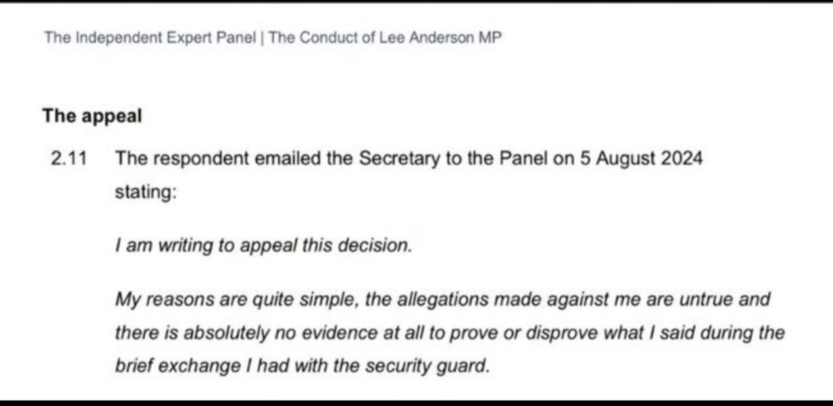 Chris works more than he tweets 😢 (@chriswokeyson) on Twitter photo <a href="/LeeAndersonMP_/">Lee Anderson MP</a> Any comments on you breaking the HoC bullying and harassment policy? You know, that one where you told a security guard to 'fuck off', then tried to get it appealed claiming it never happened aaaand then had to apologise for it anyway? Oh we're ignoring that and hoovering leaves <a href="/LeeAndersonMP_/">Lee Anderson MP</a> Any comments on you breaking the HoC bullying and harassment policy? You know, that one where you told a security guard to 'fuck off', then tried to get it appealed claiming it never happened aaaand then had to apologise for it anyway? Oh we're ignoring that and hoovering leaves