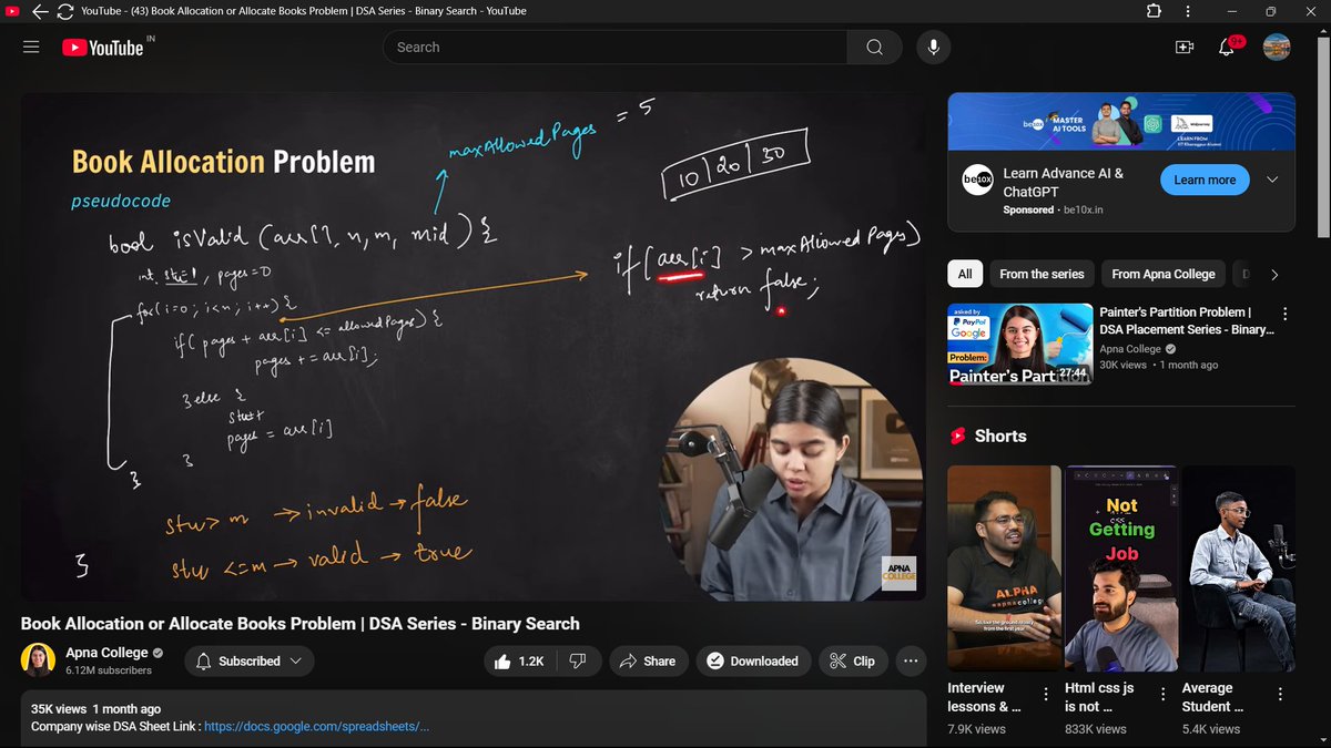 kourHarpreet45's tweet photo. 🔑 Unlocking New Insights in DSA with Lecture 21 by Shradha Khapra 🔑

Just finished Lecture 21 of the DSA series by the amazing Shradha Khapra Mam, and I’m absolutely blown away by the depth and clarity of the concepts covered..
#20thday  of coding..
#100days challenge.... https://t.co/uukCETcCdH