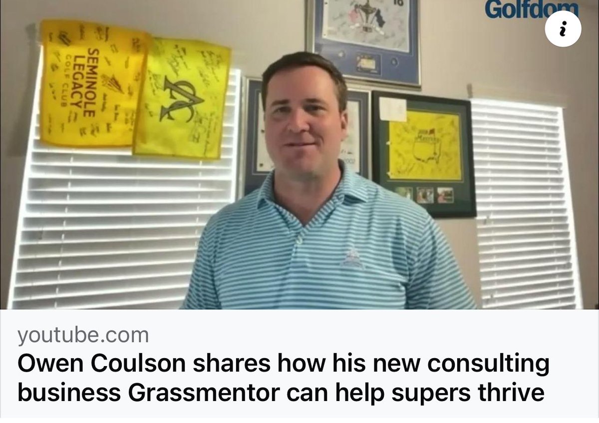 Owen Coulson shares how his new consulting business Grassmentor can help... youtu.be/JfCRpysz6iI?si… via <a href="/YouTube/">YouTube</a> #turf #sod #turfgrass #mentor #Mentorship #golf #consulting #coach