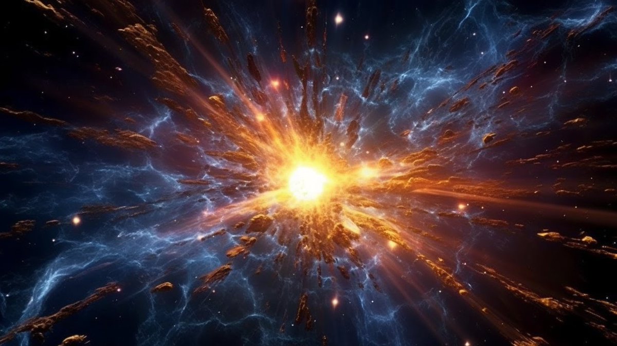 AstroSynapse99's tweet image. Witness the brilliance of cosmic chaos 💥✨ 

This celestial explosion reveals the beauty hidden within the universe’s most violent events. 

#CosmicExplosion #SpaceArt #astrophotography