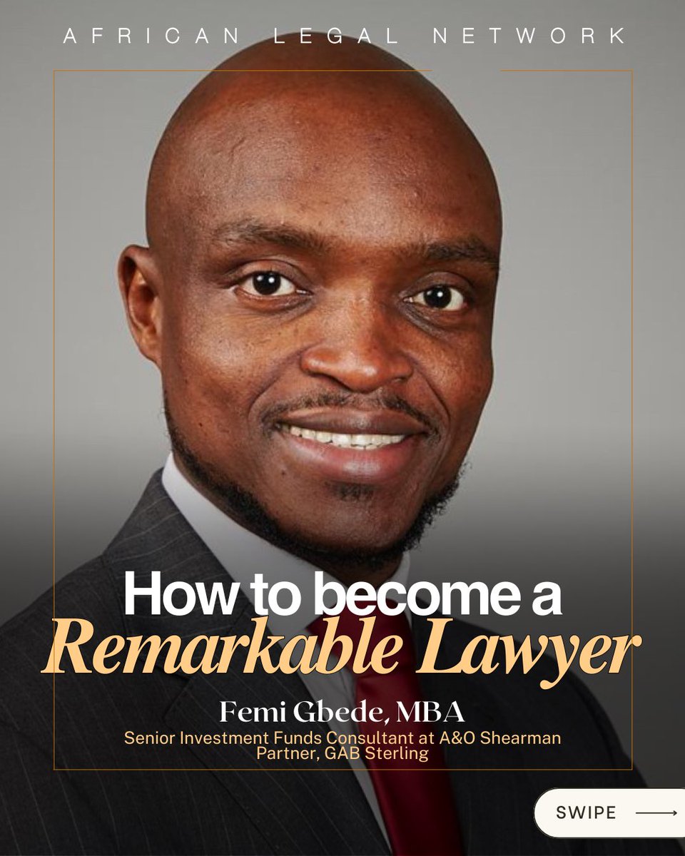 NigerianLegalN's tweet photo. Conversations with Femi Gbede, MBA on the first episode of ALN Mentors’ Corner discussing what it takes to become a remarkable lawyer.

1/9 https://t.co/GCOYp3fvq4