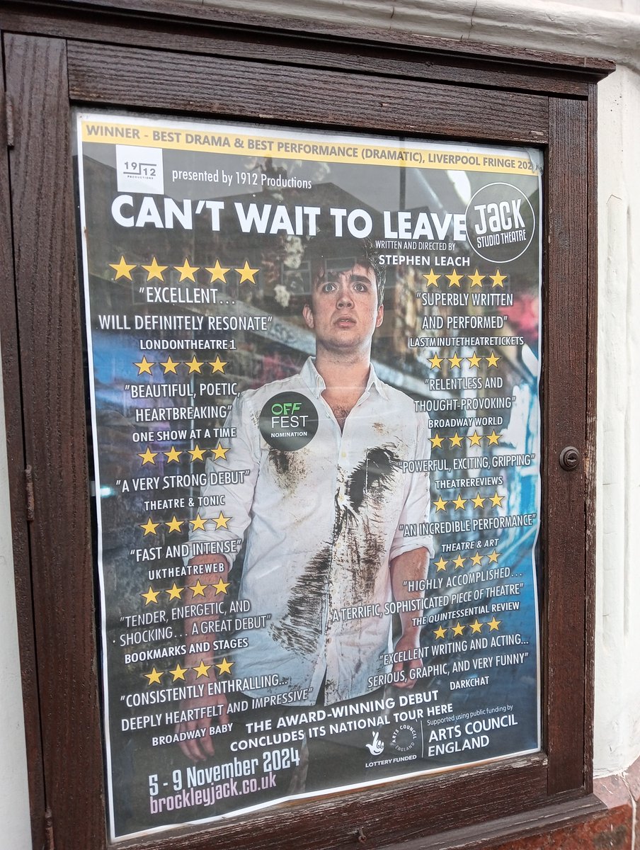 1912 Productions (@1912productions) on Twitter photo Tonight our tour comes to an end with our final London show.
It's been the most incredible few months. Let's finish them in the best way.
CAN'T WAIT TO LEAVE plays for one last time tonight - 7.30pm <a href="/BrocJackTheatre/">Jack Studio Theatre</a>.
"Pure brilliance"
⭐⭐⭐⭐⭐
-<a href="/LondonTheatre1/">@LondonTheatre1 🦄</a>
🎟️ - bio Tonight our tour comes to an end with our final London show.
It's been the most incredible few months. Let's finish them in the best way.
CAN'T WAIT TO LEAVE plays for one last time tonight - 7.30pm <a href="/BrocJackTheatre/">Jack Studio Theatre</a>.
"Pure brilliance"
⭐⭐⭐⭐⭐
-<a href="/LondonTheatre1/">@LondonTheatre1 🦄</a>
🎟️ - bio