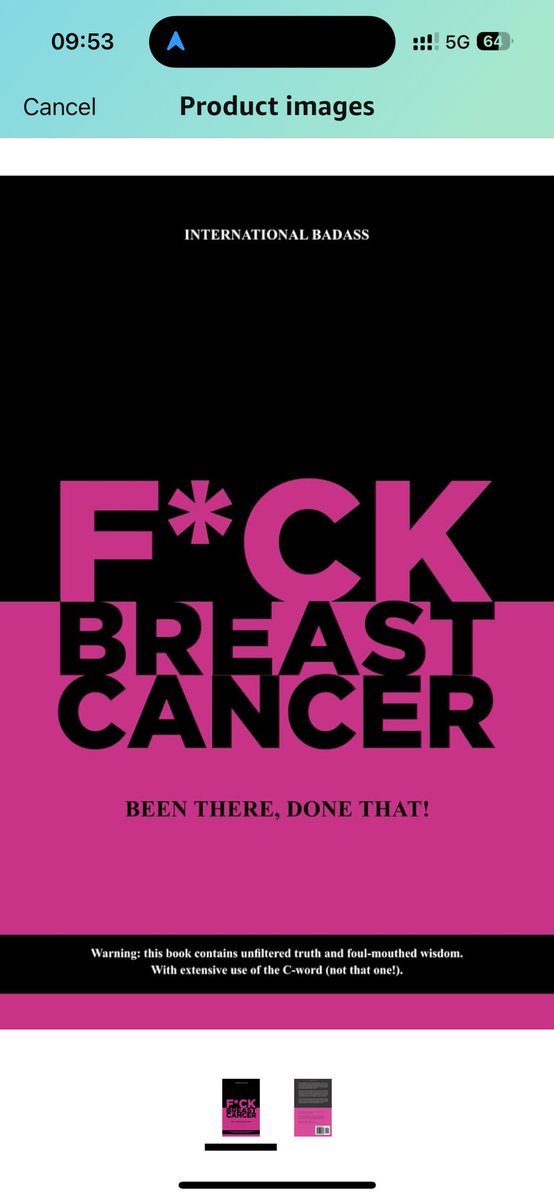 LWitcherley's tweet photo. The book is out - and so am I 👊🏻 https://t.co/KI0JP8Good #BreastCancerAwareness #breastcancerjourney #f*ckbreastcancer https://t.co/xOwqQUktTZ
