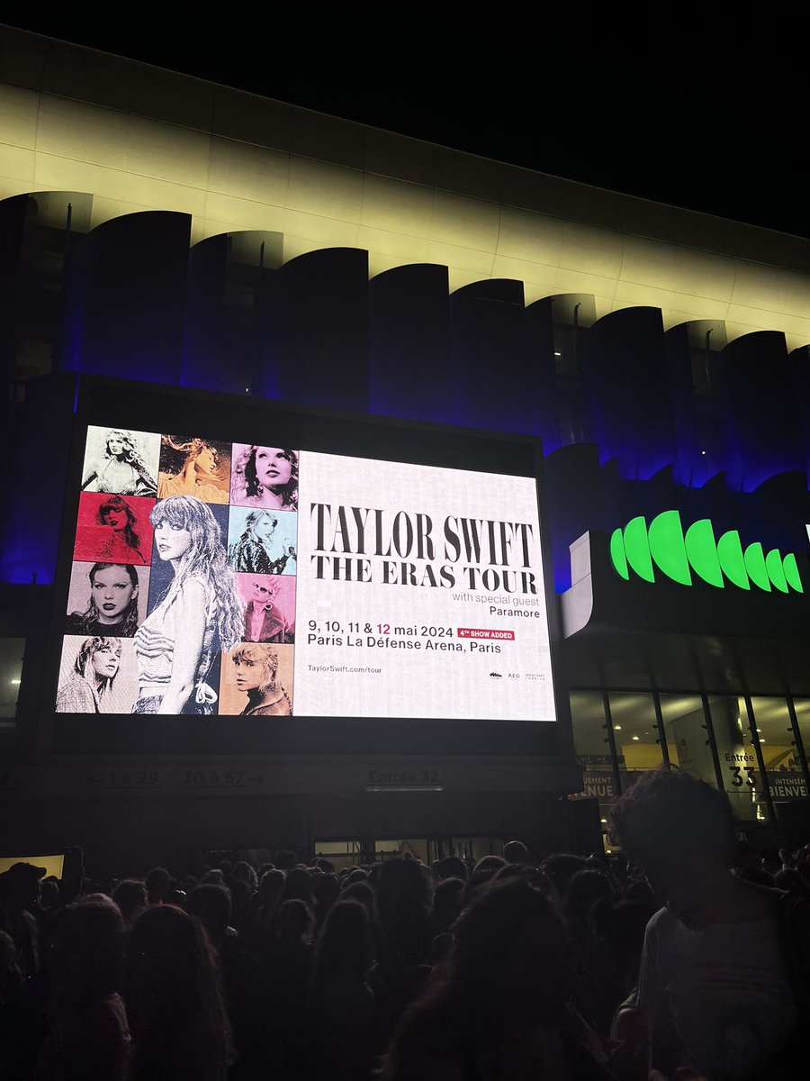 TSwiftNewsFR's tweet photo. Il y a 6 mois, Taylor entamait 4 concerts à La Défense Arena de Paris ! 😭
#ParisTSTheErasTour https://t.co/UTH2Z8kZtA