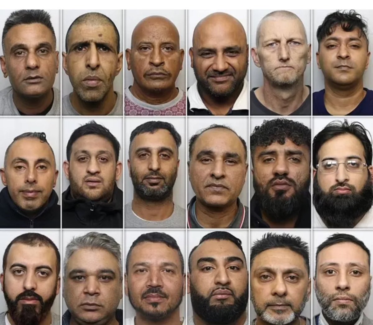ADMIN POST. 

Another 20 usual suspects who raped girls as young as 12 in the Calderdale area of West Yorkshire, have been jailed for between 3.5yrs and 20 years. 

The same in every town and city. 

Same lot, same targets.

This is rape jihad. 

Mass deportations ASAP.